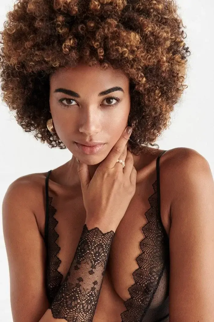 Black Geneva beaded glove