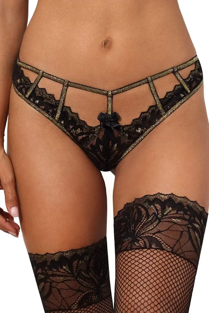 Black thong V-10108