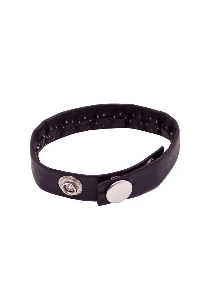 Cockring à pointes - Cuir