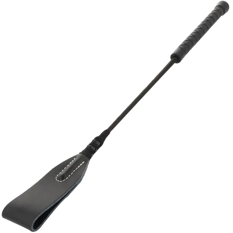 Cravache BDSM Cuir Noir 45cm - Darkness