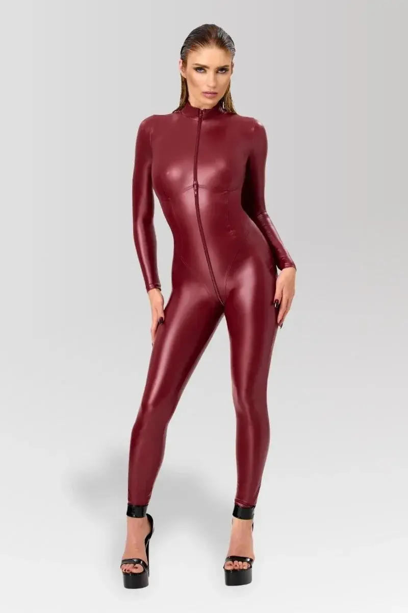 F395 Dark Romance Three-Way Zip Catsuit