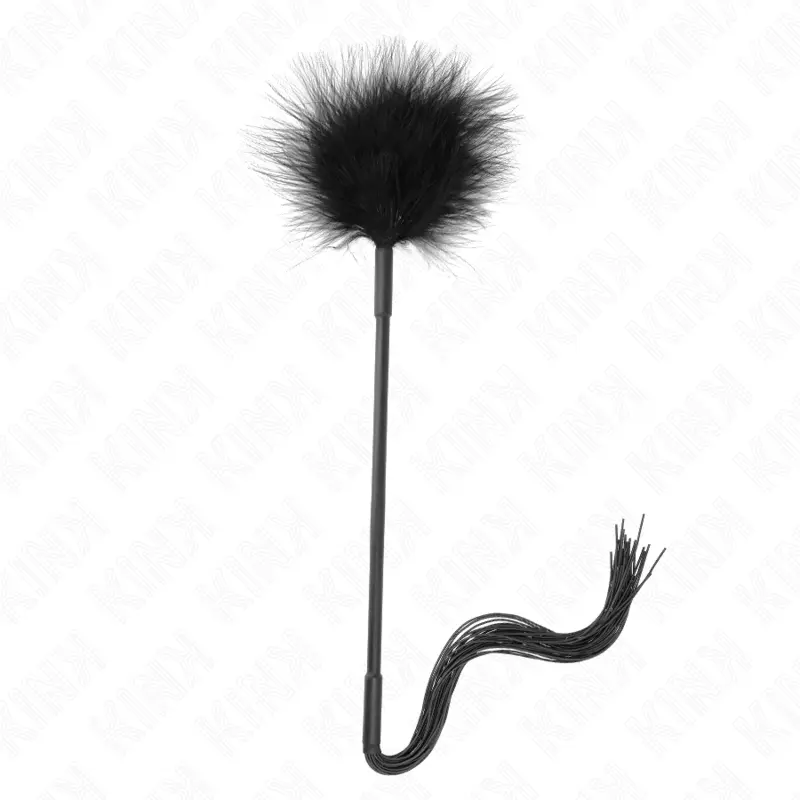 Fouet en silicone avec plumes 47 cm - Kink