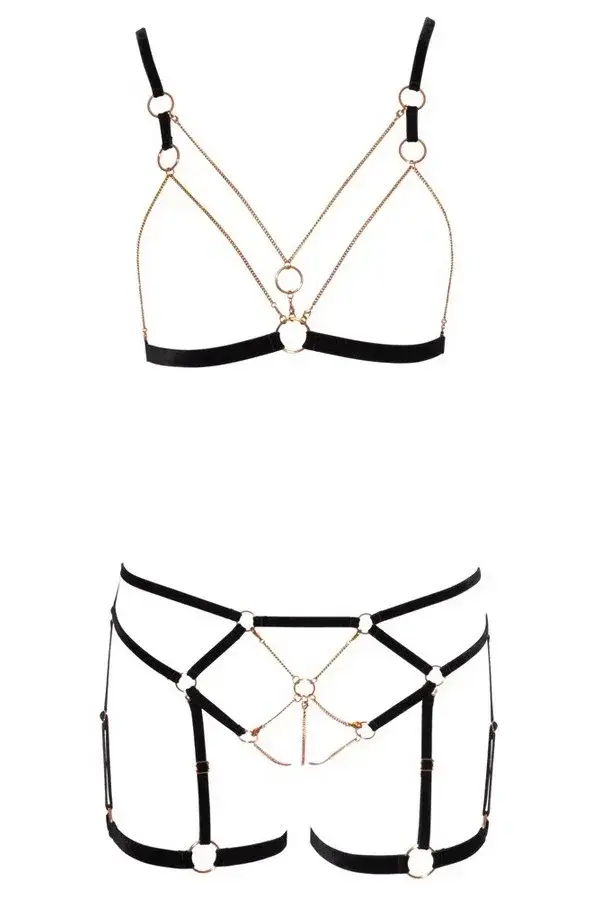 Gold chains open set