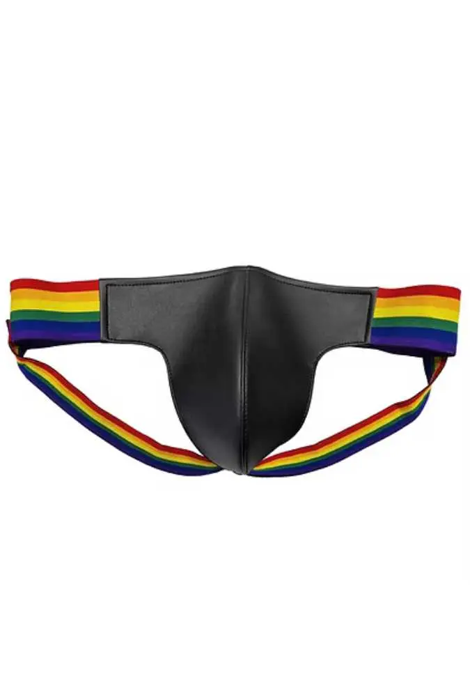 Jockstrap avec Bandes Pride - Cuir
