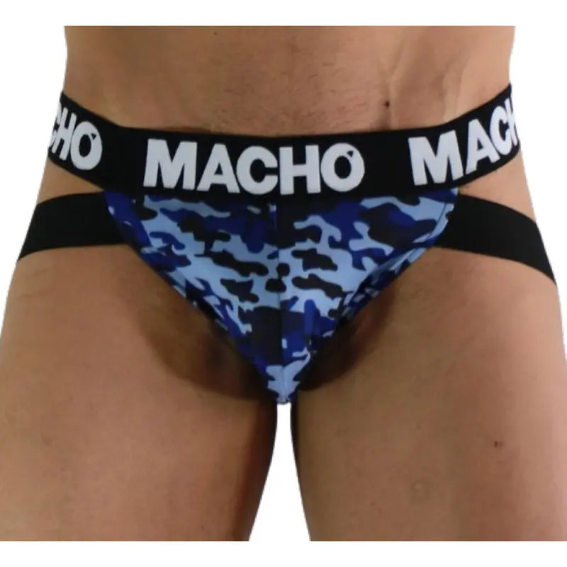 MACHO - JOCKSTRAP MILITAIRE MX28MV VERT ROUGE BLEU