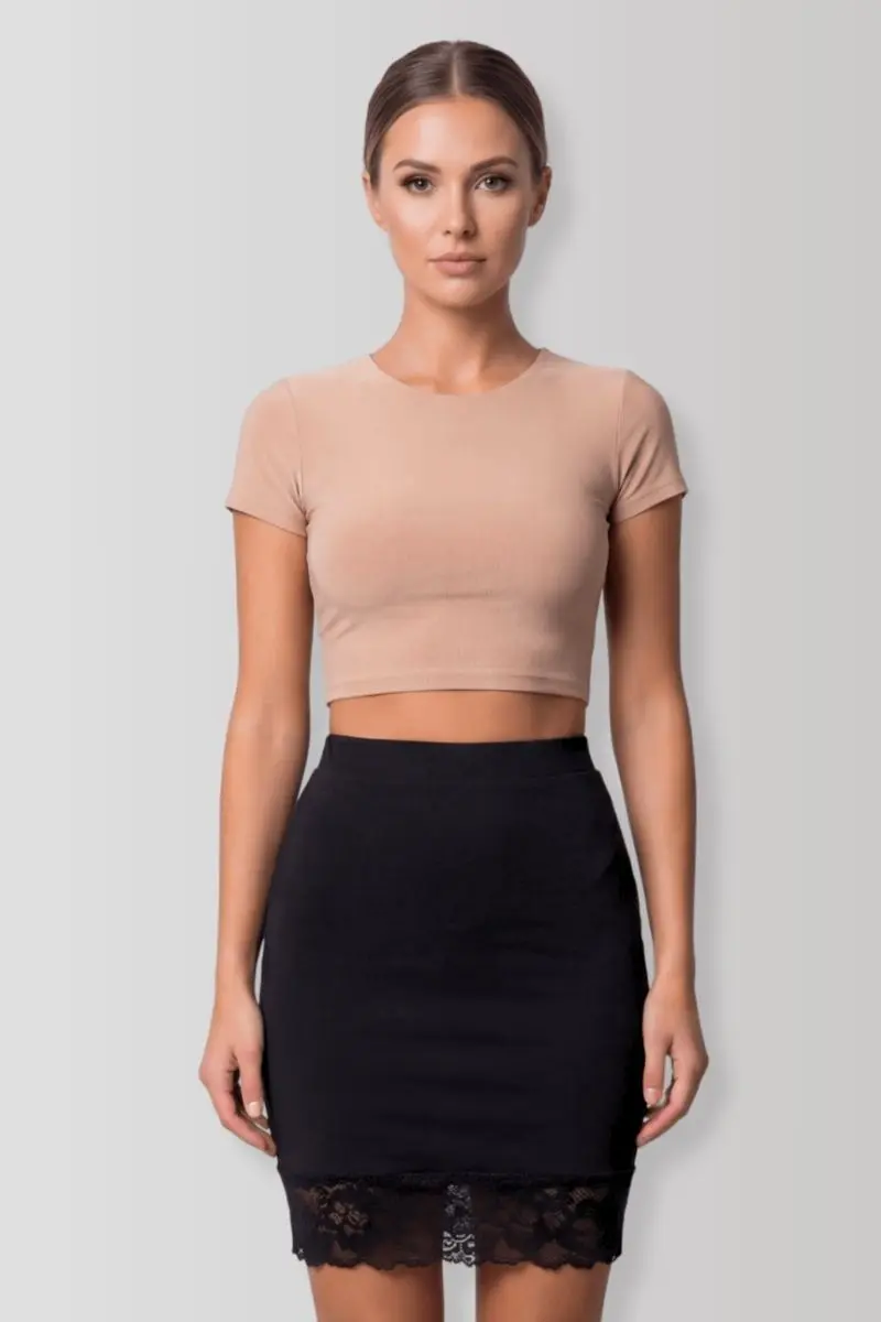 Maria black pencil skirt