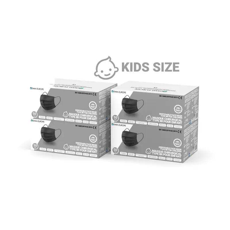 MASQUE CHIRURGICAL TYPE IIR - ENFANT - NOIR