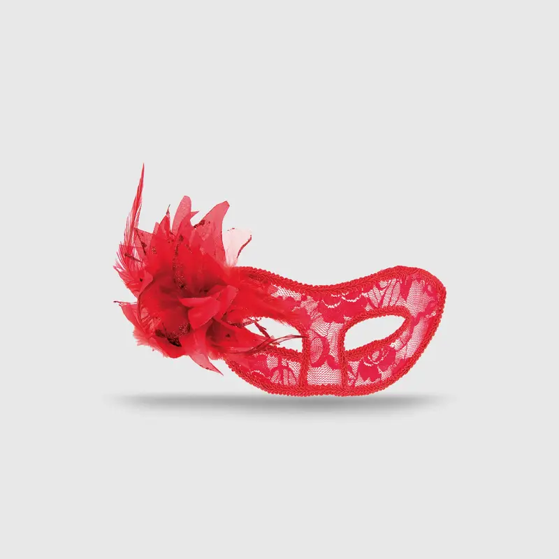 MASQUE LA TRAVIATA ROUGE TAILLE UNIQUE - Masque