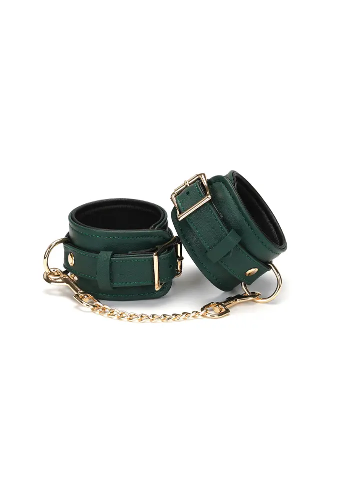 Menottes de Cheville Mossy Chic - Cuir vert