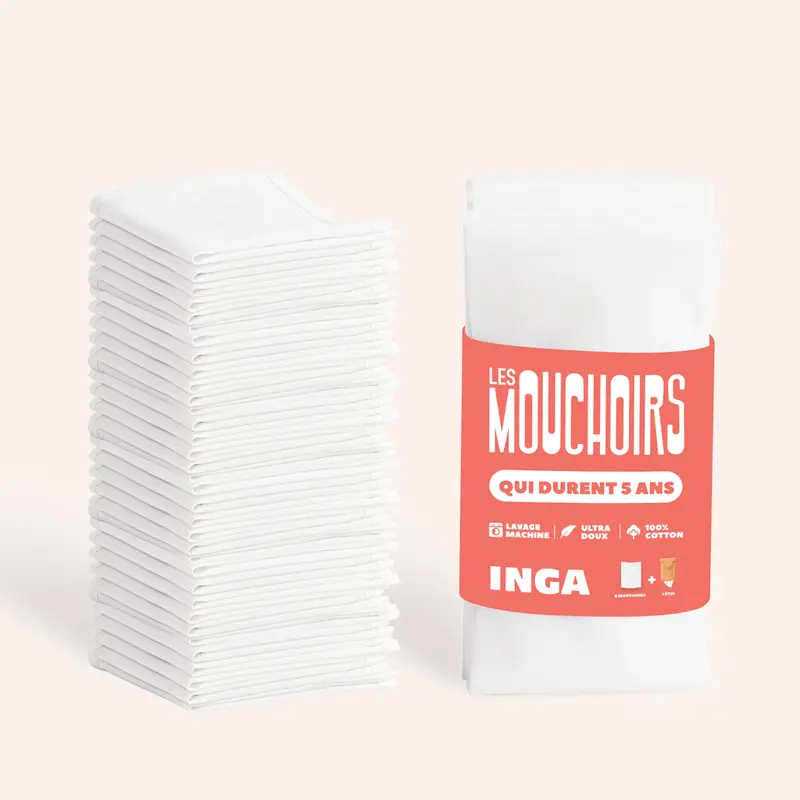 Pack 30 Mouchoirs en Tissu