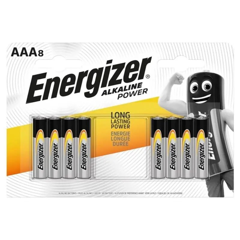 Piles AAA alcalines LR03 pack de 8 - Energizer