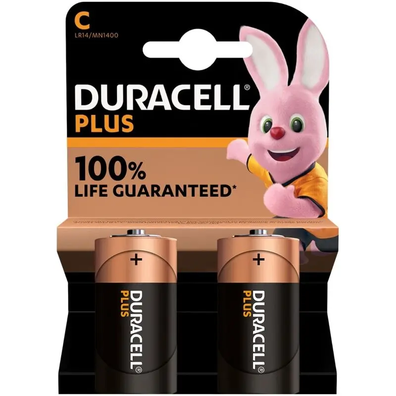 Piles alcalines C LR14 Plus Power pack de 2 - Duracell