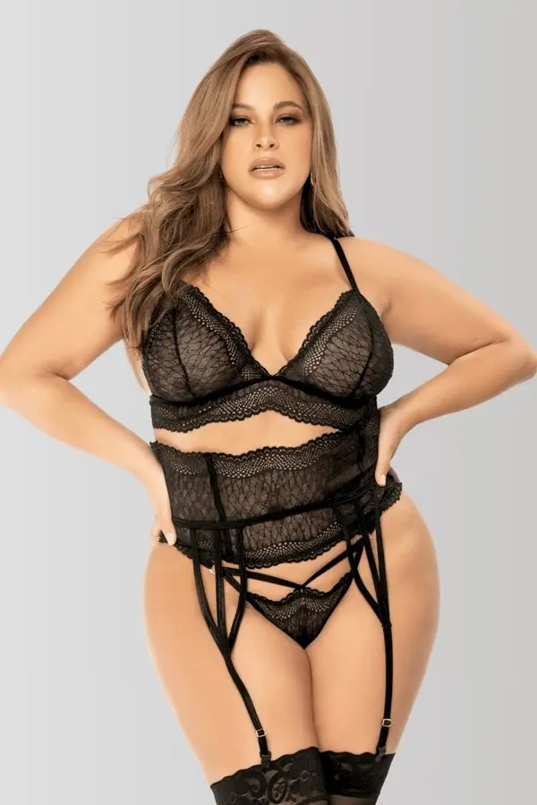 Plus Whimsical Lace 3-piece Set