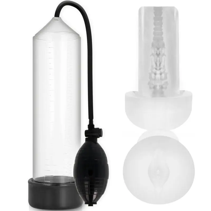 Pompe à pénis RX3 transparente avec manchon - Pump Addicted
